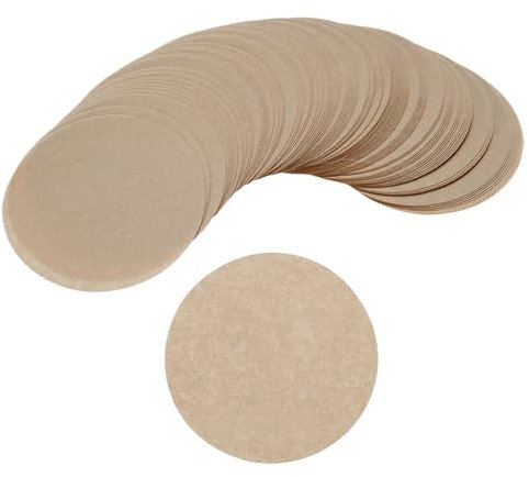 PATIKIL Mocha Pot Paper Filter Disposable Round Brown Paper 2.2 Inch OD for Espresso Maker, Cafe Office Home Pack of 200
