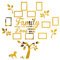 Uposao Sticker mural arbre autocollant mural DIY sticker mural autocollant mural famille cadre photo autocollant pour la maison salon chambre à coucher