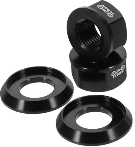 KOMBIUDA 2pcs Nylock Nuts Lock Nut for Bike Wheel Aluminum Alloy High Strength Black