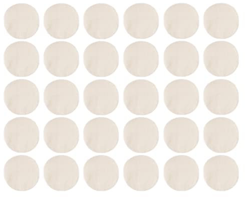 Runde Dampfpads aus Baumwolle 30 Stück Beige Wiederverwendbar