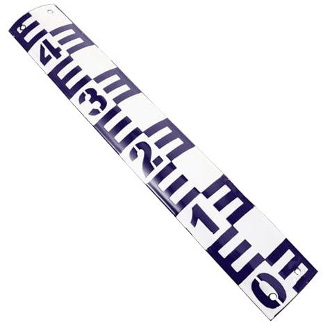 CHILDWEET Wasserstandsmesser Aus Emaille 0,5m Messgerät Für Pool Und Teichwasser Mit Präziser Sichtbarer Skala Leichtes Und Strapazierfähiges Messwerkzeug