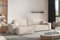 Kaiser Möbel - Ecksofa mit Schlaffunktion - Big Sofa - 274 x 142 cm - Cord Stoff, L Form, XXL, mit Bettkasten - Große Liegefläche 230 x 140 cm - Eckcouch, Wohnlandschaft - Best XL Links, Beige