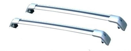 Dachträger 2 Stück Dachträger für Q7 5-Türer 4L SUV 2006–2015, Seitenträger aus Aluminiumlegierung, Querträger, Dachträger, Gepäckträger Dachgepäckträger(Silber)