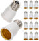 E12 To E14 Adapter 15Pcs Candelabra Socket Converter Led Light Bulb Base For Ceiling Fans Pendant Chandelier Desk Lamp White Fashion