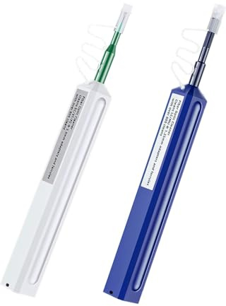 LIAYTRSS 2 Stück Reinigungsstift für Glasfasern, benutzt als faseroptische Reinigungswerkzeuge für 1.25mm LC/MU-Anschlüsse und 2.5mm SC/ST/FC-Anschlüsse, effiziente faseroptische Reinigungsstifte