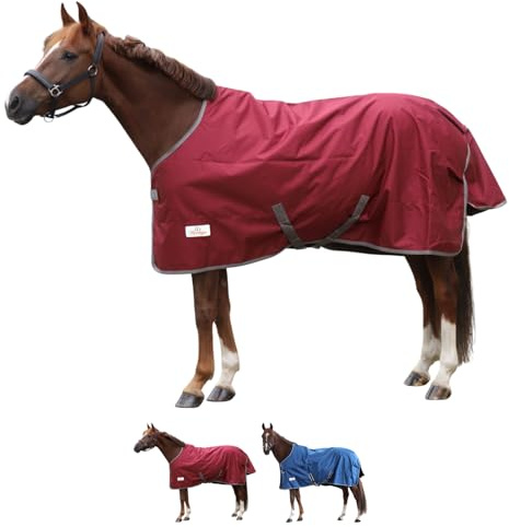 Marengos by Bucas - Winterdecke Freedom 600D Weinrot/Dunkelblau 145 cm 150g | Turnout – Weidedecke mit Füllung – atmungsaktive & wasserdichte Pferdedecke – Innenfutter & Kreuzbegurtung