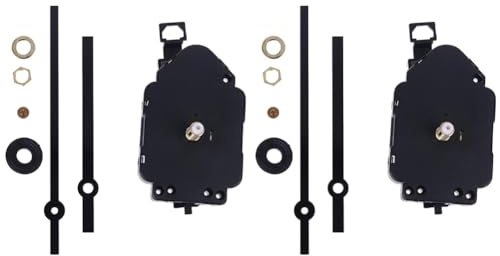 Pqahffowr 2 Set DIY Clock Movement Kit Oscillating Movement with Hands Quartz Clock Repair Parts Replacement Parts C