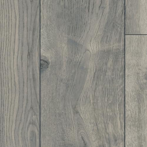 Click Laminate Flooring 8mm D4765 Petter Grey Wood Effect - Plank (8mm) For Domestic & Commercial Use, Suitable for underfloor heating | Covers 2.11sqm | Single Tile/Plank Size - 1380mm X 191mm