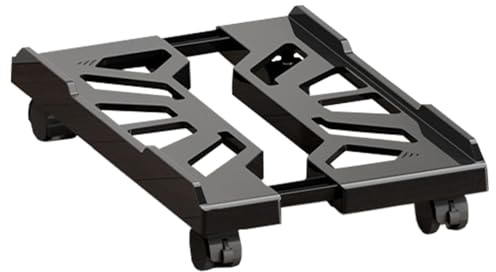 Desktop CPU Cart - Adjustable Metal Frame, Floor PC, Mobile Computer Base, Host Rack with Smooth Swivel Casters | Adjustable Metal CPU Cart for Gaming Setup Airflow