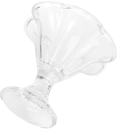 MALUGOGO Coppa per Gelato in Vetro da 220ml Base Stabile, Design Creativo e Moderno per Ristoranti e Uso Domestico