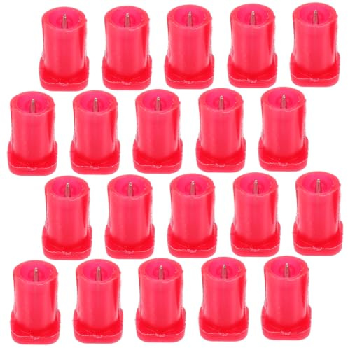40pcs Eyelash Glue Bottle Nozzle Plastic Anti-blocking Needle | Red Replacement Tool for Bottle Opening, Family and Salon Use, 40pcs Pack