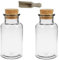 Viva Haushaltswaren - 2 x Gewürzglas 300 ml, Glasdose mit Korkverschluss als Gewürzdose & Vorratsdose für Gewürze, Salz etc. verwendbar (inkl. kleiner Holzschaufel 7,5 cm)