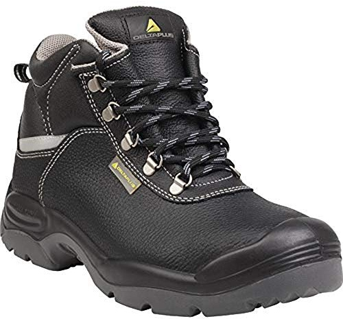 Delta Plus SAUL2S3NO41 Höheschuhe aus Narbenleder, Pigmentiert - S3 Src, Schwarz, Größe 41