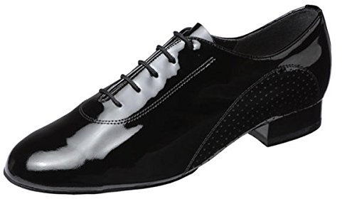 Supadance Herren Standard Tanzschuhe 5200 - Obermaterial: Lack - Farbe: Schwarz - Weite: Extra Weit - Größe: UK 7,5