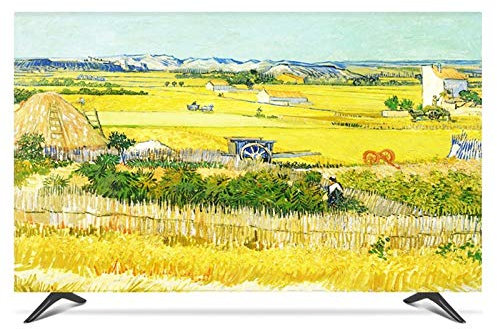 NAKAN Universal Funda para Televisor 22-80 Pulgadas Protector de Pantalla de Impresión de Arte Suave de Tela de Poliéster para Televisión de Plasma LED LCD(Color:Campo,Size:28in)