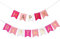 Voarge Happy Birthday Banner Girlande - Pink Rosa Weiß Gold Geburtstag Party Deko für Geburtstagsfeier Dekorationen