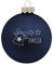 Deitert Weihnachtskugel mit Wunschtext Gravur, Ø 8cm, personalisierte Christbaumkugel aus Glas (matt), Individueller Weihnachtsbaumschmuck Namen oder Spruch, Glocke-Motiv, blau