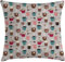 KEROTA Federa per cuscino con motivo I Love Cocoa Theme Moka, tazze da caffè e cioccolata calda, stile retrò, decorazione quadrata, 45,7 x 45,7 cm, multicolore