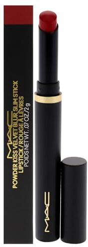MAC, LIPSTICK POWDER KISS VELVET BLUR SLIM STICK - RUBY NEW, 2GM/.07OZ