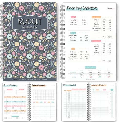 Budget Planner & Monthly Bill Organizer | Finance Budget Planner, Financial Savings, Debt, Income, Expenses, Spending & Bill Trackers - A5 Colorful Sky