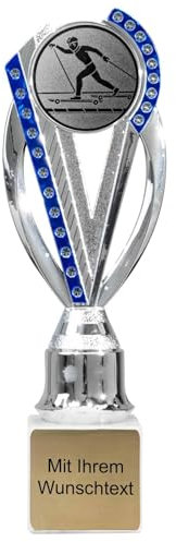 Pokale 6er Serie 54760 Silber/blau 22,1 cm
