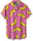 Ecosunny Chemise hawaïenne à manches courtes pour homme - Col boutonné - Style décontracté, Rose banane hawaïenne, Taille S