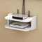 HERCHR WiFi Router Aufbewahrungsbox, Wandregal Ohne Bohren, Regal Ohne Zu Bohren, Wandhalterung Für WLAN Router, Router Schrank, TV Konsolen Router Regal