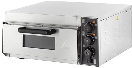 GastroHero Pizzaofen 35 cm I Elektrischer Pizzaofen mit Keramikboden I Pizza Maker für 1 Pizza Ø 35 cm I Pizza Ofen Elektro für Gastronomie