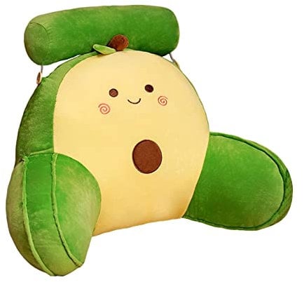 perfk Hüftkissen, weiches Bettruhekissen, Lesekissen mit Arm, Stuhl, Rückenkissen für Büro, Heimdekoration, Teenager, Gaming, Kinder, L Avocado