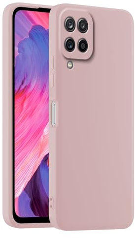 HULLIN Custodia per Telefono in Silicone Colorato, Adatta per Samsung Galaxy A12 / M12 / A12 Nacho (6.5) - Polvere di sabbia