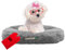 SuperKissen24. Hundebett für mittelgroße Hunde - wasserdichtes Katzenbett - Hundekörbchen aus kratzfestem Material - antiallergisch und rutschfest - Hundebett S 45 cm x 12 cm Grau