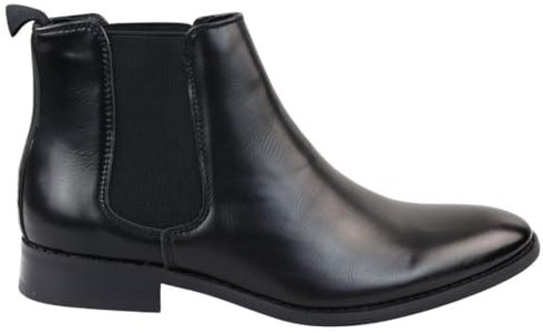 TruClothing.com Botines Chelsea sin cordones para hombre, Black, 45 EU