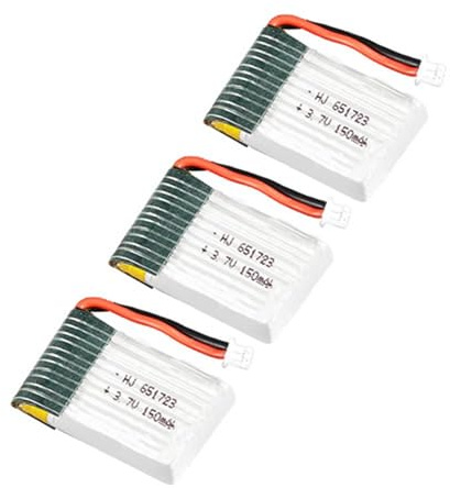 DAYUDDRICAR Helicopter Battery, for Syma S8 S109G F3 Helicopter Battery 3.7V 150mAh RC Lipo Battery Replacement Part for Syma S8 S109G F3 RC Helicopter Accessories Part