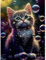 ParNarZar 5D Diamant Painting bilder 30x40cm Verträumte Katze, Klein Eckige Steine DIY vollbild set für Eingangshalle, Treppe, Küche, Speisesaal, Wohnstub, Schlafzimmer