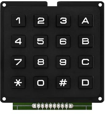 Zeizafa 16Key 4x4 Membran Taste Keypad 4x4 Matrizen Array Matrizen Tastatur Membran Taste Keypad Panel 4x4 Matrizen Array Tastatur