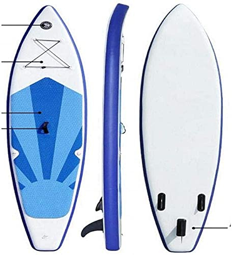 FFFHYIZH Aufblasbares Stand-Up-Paddle-Board, Surfbrett für Erwachsene und Teenager, mit Zubehör, Tragetasche, Flossen-Reparatur-Set