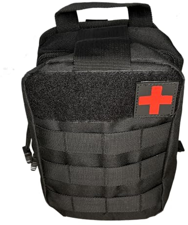 EVS SAFETY Praktische Tasche, Erste Hilfe, Taktische Tasche für Polizei, Security oder für Camping, Jagd, Wandern in fünf Farben (Schwarz)