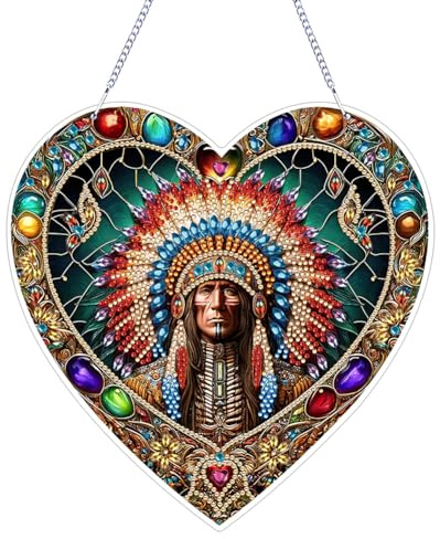 Starnearby DIY Diamond Painting Anhänger 5D Diamant Painting Kranz Set mit Kette Doppelseitig Diamant Malerei Fensterbilder Wandbehang Kits für Fenster Wand Und Eingang Decor