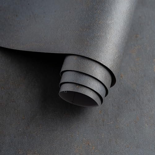 Magielif 32x591 Extra Thick Dark Blue Grey Concrete Wallpaper Peel Stick Removable Self-Adhesive Waterproof Concrete Contact Paper Vinyl Cement Textured Stickers for Bedroom Living Room Bathroom