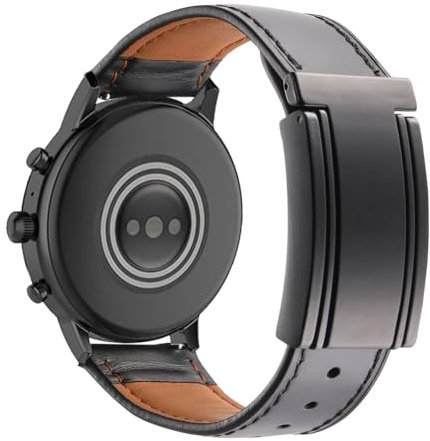 Lederarmband für Fossil Men's Gen 6/5E 44mm/Gen 5 LTE/Carlyle/Julianna Armband Lederband mit Magnetisch Schließe Sports Ersatzarmband für Fossil Men's Gen 6/5E 44mm/Gen 5 LTE/Carlyle/Julianna (4)