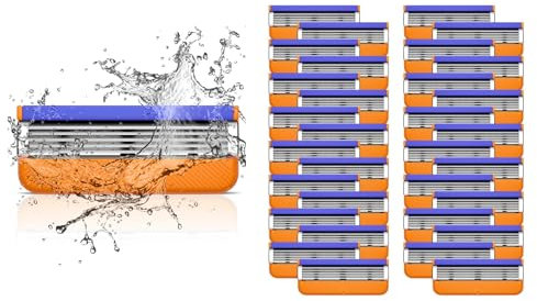Ersatzklingen für Nassrasierer - kompatibel mit Gillette Fusion 5 - Rasiermesser Nachfüllung (32 Stück)