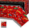 WERNNSAI Rennwagen Tischdecke – 1 Stück 137 x 274 cm rechteckige Rennstrecken Tischdecke Auto Thema Geburtstagsdekoration rote Rennwagen Tischdecke für Kindergeburtstagspartys für Jungen