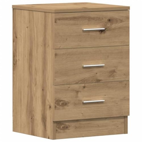 vidaXL Nachttisch Artisan-Eiche 38x35x55 cm Holzwerkstoff, Nachttischschrank, Nachtkonsole, Beistelltisch, Nachtschrank, Schlafzimmermöbel