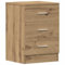 vidaXL Nachttisch Artisan-Eiche 38x35x55 cm Holzwerkstoff, Nachttischschrank, Nachtkonsole, Beistelltisch, Nachtschrank, Schlafzimmermöbel