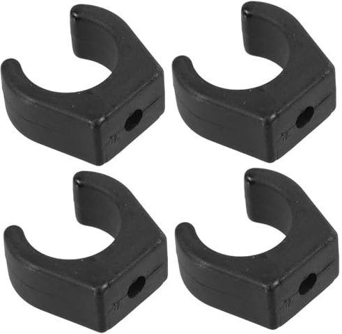 YARNOW Marine Boat Parts 4 Pcs Black Nylon Clamp Pipe Hose Clamp Seat Bracket Boat Ladder Mounting Robust Construction
