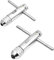 2 Stück T-Griff-Gewindebohrer-Ratsche, verstellbares Metall-Gelenk-Handgewindebohrer-Set, langlebiger Schlüssel-Satz in T-Form für metrische Gewindebohrer M3-M8/M5-M12, robust und bruchsicher