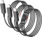 SinLoon DC Boost-Kabel – 3 Stück USB 5V zu 12V Step-Up-Converter, USB 2.0-Stecker auf blanke Adern – geeignet für Kameras, Mini-Lautsprecher etc. (0,98m)