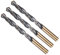 METALLIXITY Drill Bit (10mm) 3pcs, 4341 High-Speed Steel Straight Shank 118° Black and Gold Finish for Copper Aluminum Wood Plastic Medium Hard Metal