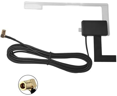 SIGANDG SMB DAB+ Radio Aerial Antenna with 3M Cable & Windshield Mount – Compatible with Pioneer/Clarion/JVC/Kenwood/Alpine