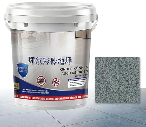 Pintura Epoxi Color | Revestimiento Antideslizante de Alto Brillo,Pintura Epoxi con para Hormigón,para Garajes, Hormigón, Interiores, Exteriores, Edificios, Viviendas, Dormitorios, Apartamentos